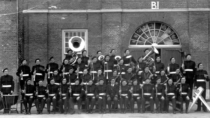 Marinierskapel, maart 1946.