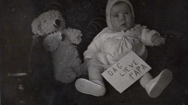 Historische foto baby.