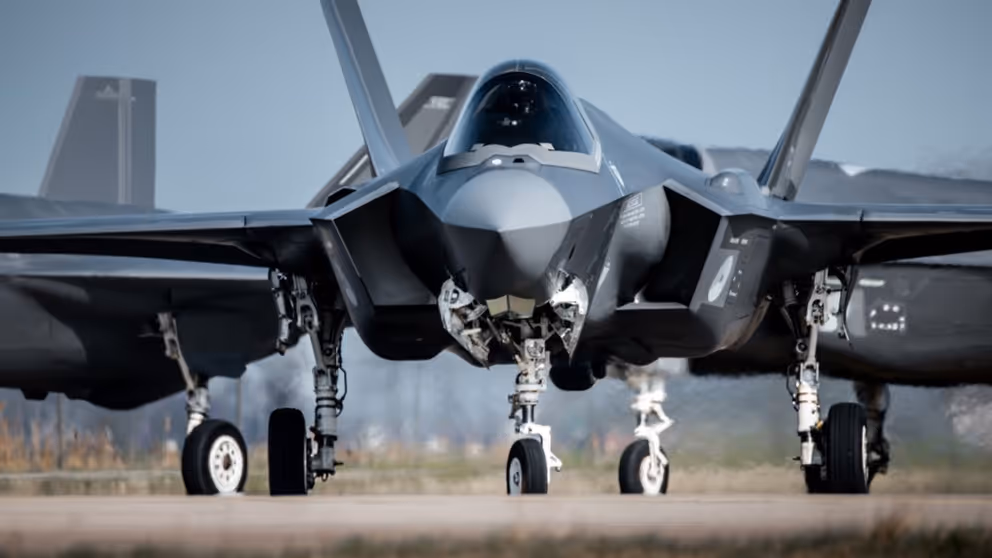 F-35's staan aan de grond.