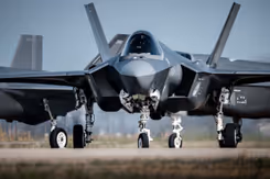 F-35's staan aan de grond.