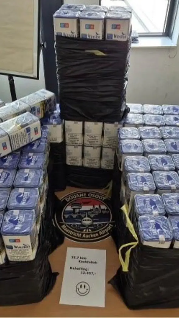 Een verzameling ingenomen tabak.