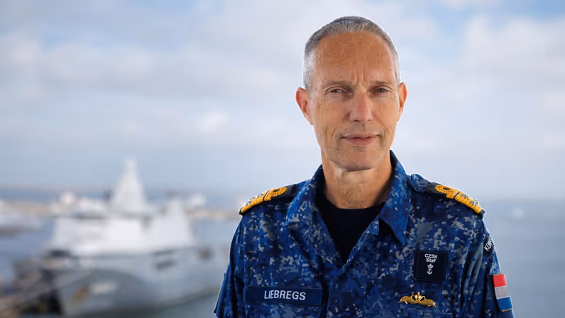 Commandant Zeestrijdkrachten vice-admiraal Harold Liebregs.