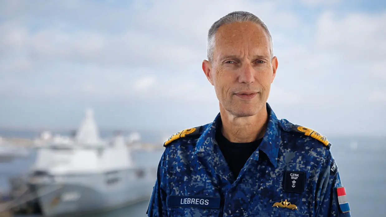 Commandant Zeestrijdkrachten vice-admiraal Harold Liebregs.