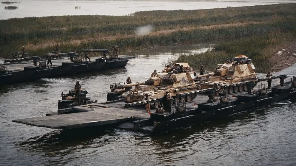 Brugsysteem in waterrijk gebied.