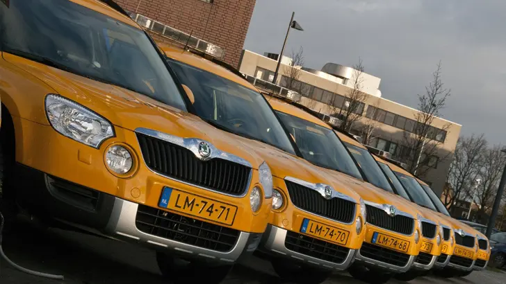 Vooraanzicht Skoda Yeti.