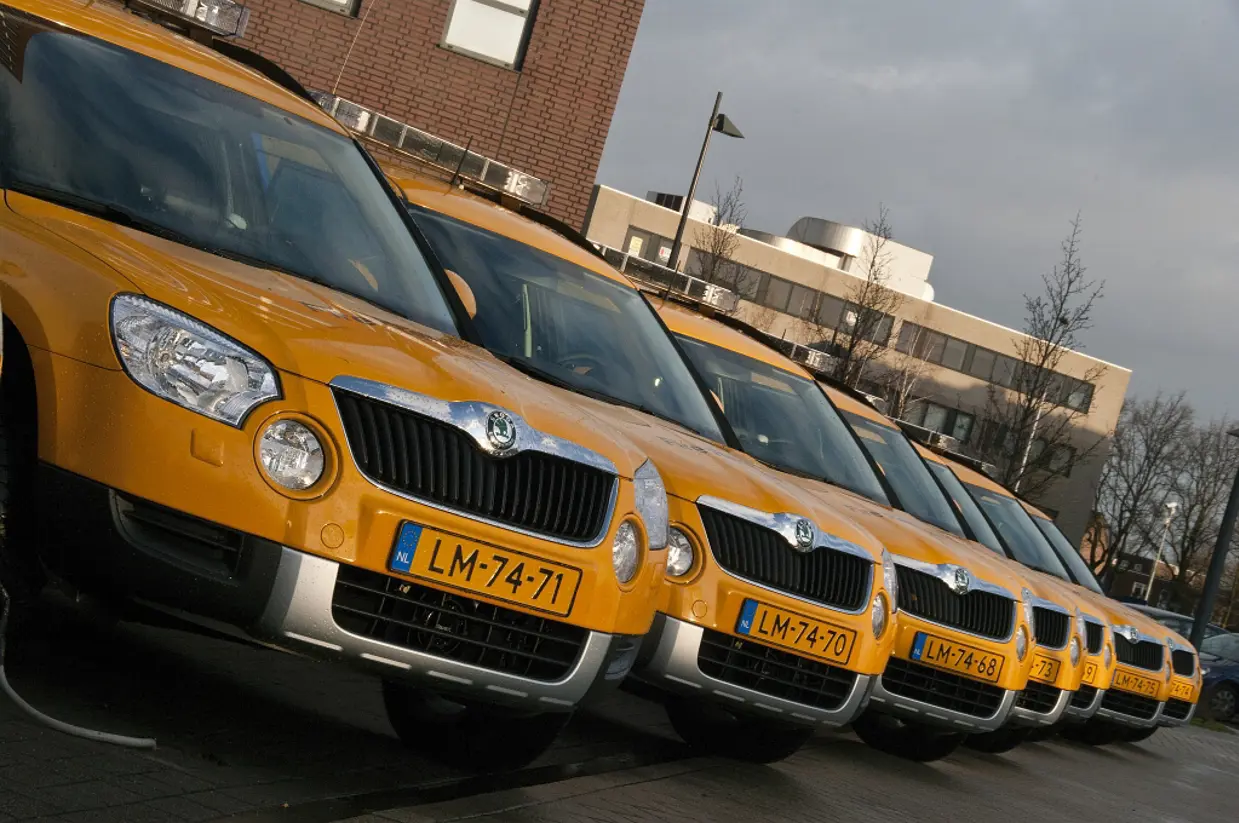 Vooraanzicht Skoda Yeti.