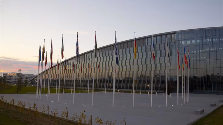 Het hoofdkwartier van de NAVO in Brussel