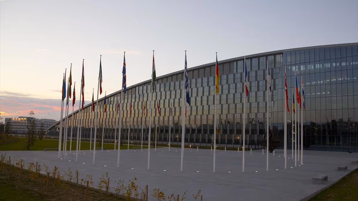 Het hoofdkwartier van de NAVO in Brussel