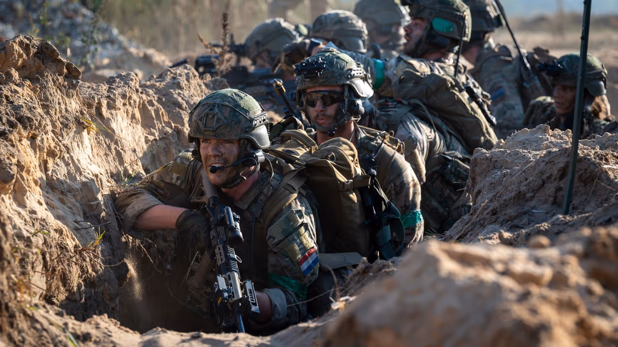 Militairen in actie.