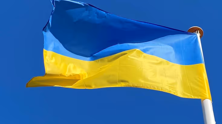 Vlag van Oekraine. 