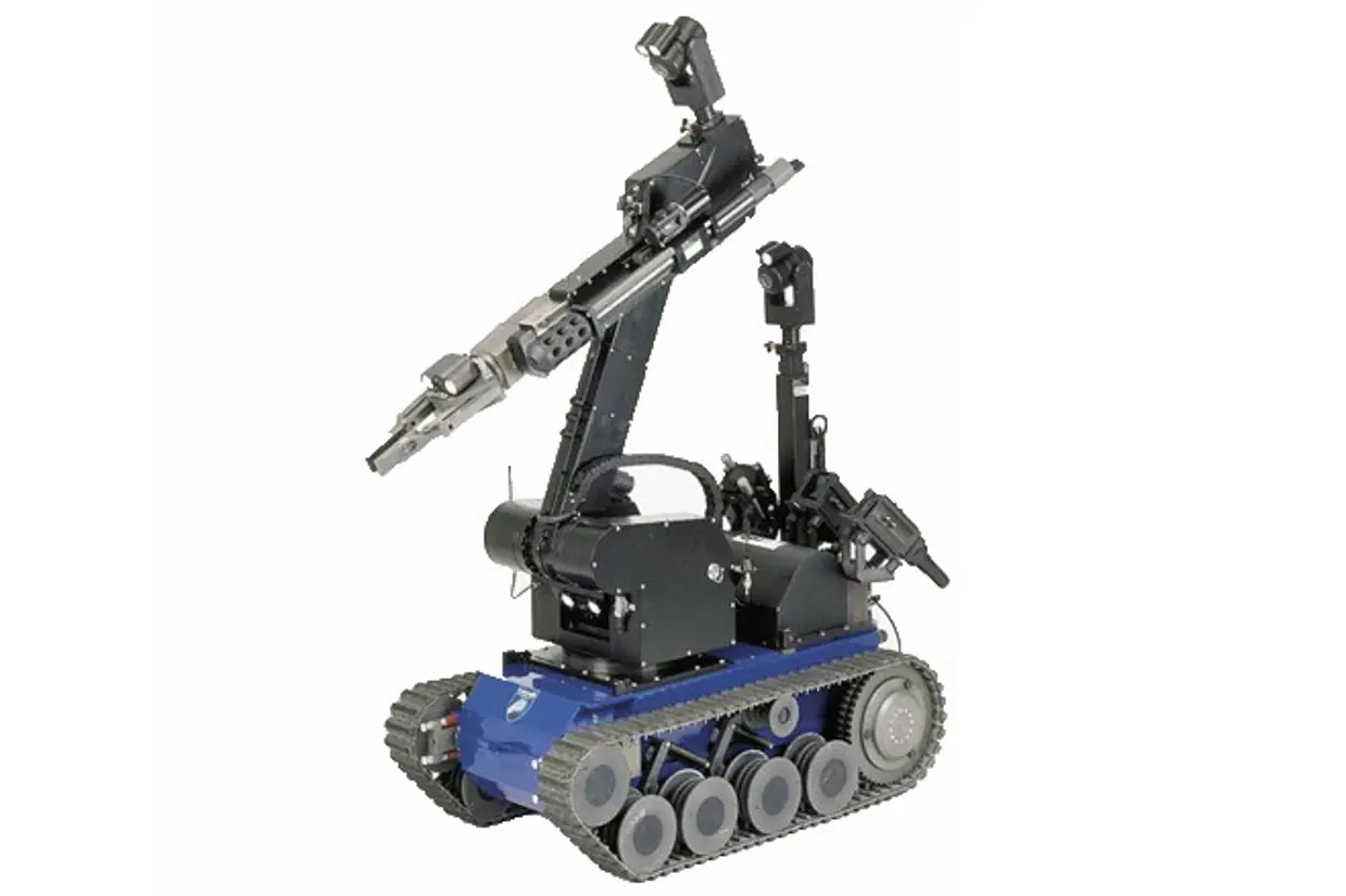 Zijaanzicht explosievenrobot tEODor.