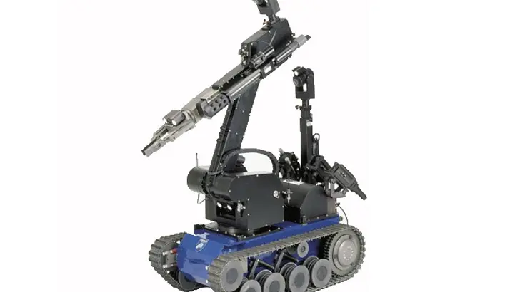 Zijaanzicht explosievenrobot tEODor.