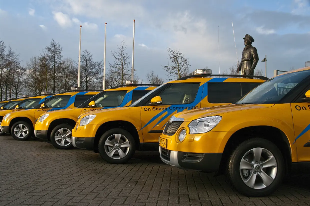 Zijaanzicht Skoda Yeti.