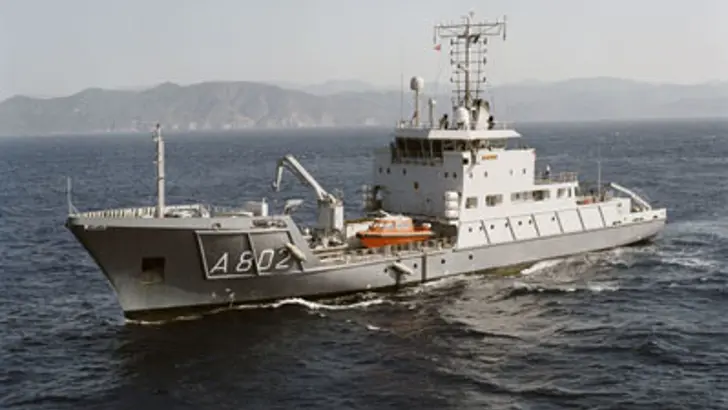 Hydrografisch opnemingsvaartuig Zr.Ms. Snellius.