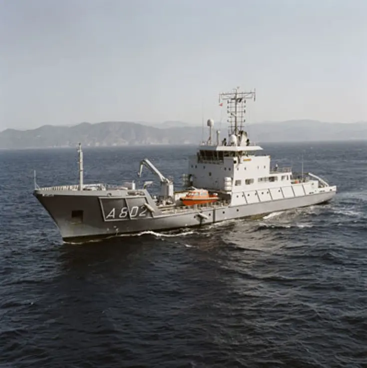 Hydrografisch opnemingsvaartuig Zr.Ms. Snellius.