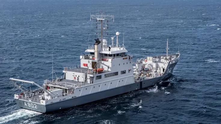 Hydrografisch opnemingsvaartuig Zr.Ms. Snellius.